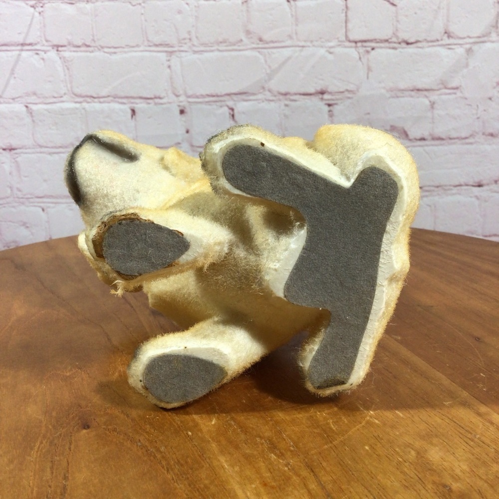 Flocked Yellow Lab Dog Sitting Figurine - Picture 6 of 7